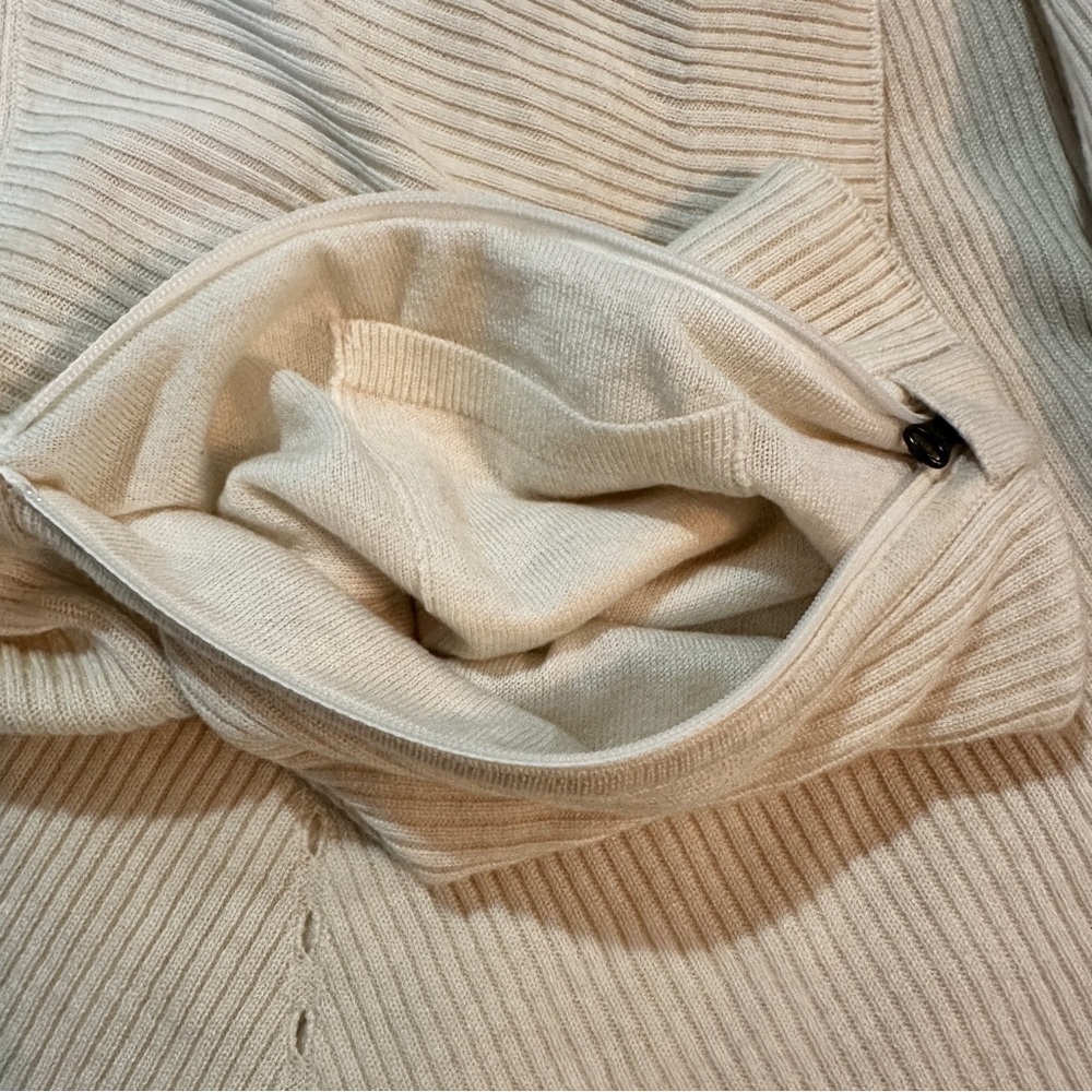 Lululemon Ribbed Wrap It Up Cardigan Sweater Beige Open Front Longline Size 12 - Picture 14 of 16